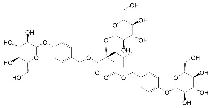 1，4-二［4- (葡萄糖氧) 芐基］-2-異丁基蘋果酸酯-2-葡萄糖苷_256459-34-4
